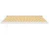 vidaXL Tenda na uvlačenje žuto-bijela 3,5 x 2,5 m tkanina i aluminij
