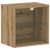 vidaXL Floating Shelf with LED Light s policom Smeđa 40 x 28,5 x 40 cm