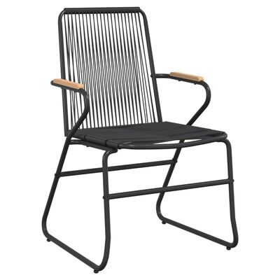 vidaXL Vrtne stolice 4 kom crne 58 x 59 x 85,5 cm od PVC ratana