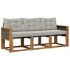 vidaXL Set vanjskih sofa 3 kom. Prirodna i svjetlosiva