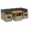 vidaXL 7-dijelni set vrtnih sofa sivi od poliratana