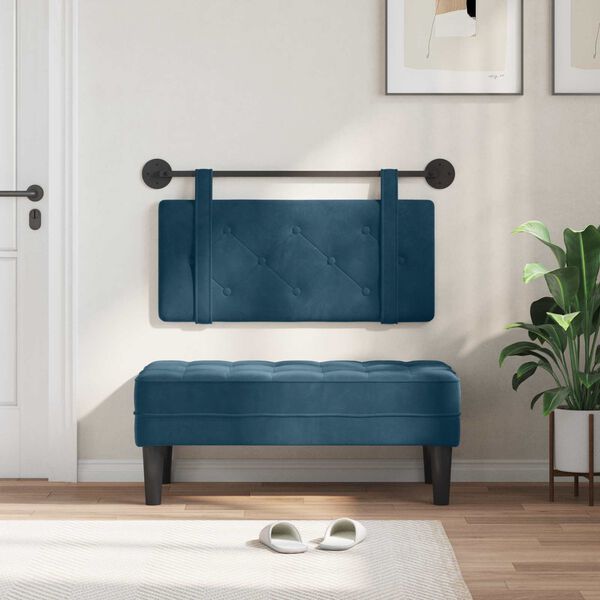 vidaXL Držeće uzglavlje Zidne Plava 90 x 55 x 5 cm Bar&scaron;un