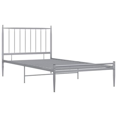 vidaXL Okvir za krevet sivi metalni 100 x 200 cm