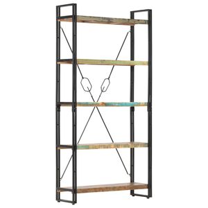 vidaXL Police za knjige s 5 razina 90 x 30 x 180 cm obnovljeno drvo
