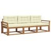 vidaXL Set vanjskih sofa 3 kom. Prirodna i krem