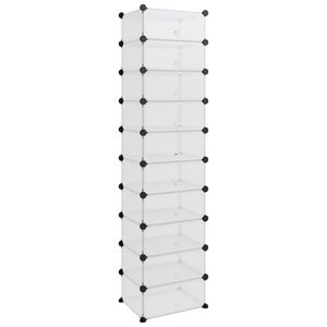 vidaXL Stalak za cipele prozirni 44 x 32 x 174 cm PP
