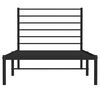 vidaXL Metalni okvir za krevet s uzglavljem crni 90x200 cm