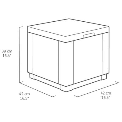 Keter tabure za pohranu Cube boja grafita 213816