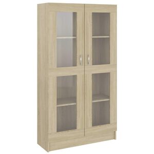 vidaXL Vitrina boja hrasta sonome 82,5x30,5x150 cm konstruirano drvo