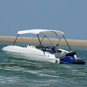vidaXL Tenda bimini s 3 luka bijela 183 x 160 x 137 cm
