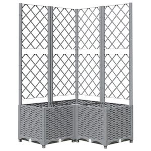 vidaXL Vrtna sadilica s re&scaron;etkom svjetlosiva 80x80x136 cm PP