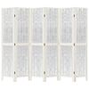 vidaXL Sobna pregrada s 6 panela bijela od masivnog drva paulovnije