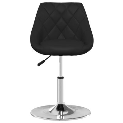 vidaXL Blagovaonska stolica od umjetne kože crna