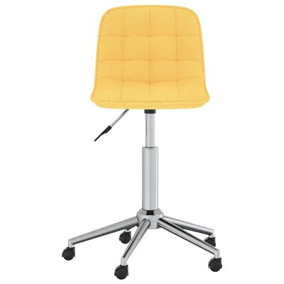 vidaXL Okretne blagovaonske stolice od tkanine 2 kom žute