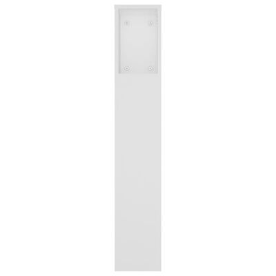 vidaXL Uzglavlje s ormarićem bijelo 180 x 18,5 x 104,5 cm
