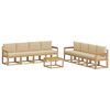 vidaXL Set vanjskih sofa 9 kom. Bijela i bež