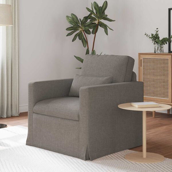 vidaXL Sofa 60cm Sivo-smeđa Metal