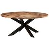 vidaXL Blagovaonski stol okrugli 175x75 cm od drva bagrema s premazom