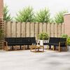vidaXL Set vanjskih sofa s jastukom 8 pcs Prirodna i crna