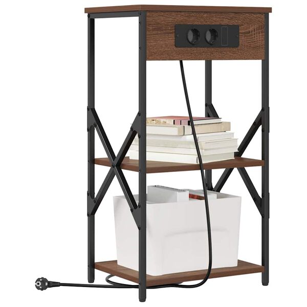 vidaXL Noćni ormar Smeđi hrast 41 x 31 x 76 cm Konstruirano drvo