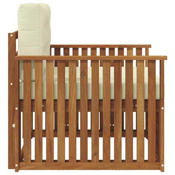 vidaXL Set vanjskih sofa Čvrsto drvo akacije i poliester Prirodna