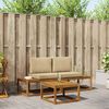 vidaXL Set vanjskih sofa s jastukom 3 pcs Prirodna