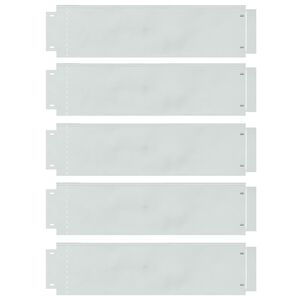 vidaXL Rubnjaci za travnjak 5 pcs Srebrno 100 x 25 x 0.07 cm
