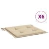 vidaXL Jastuci za vrtne stolice 6 kom bež 50x50x4 cm od tkanine Oxford