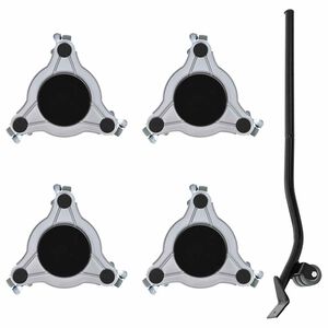 vidaXL Kotačići za namje&scaron;taj 4 kom s podizačem 19x17,5x6 cm Čelik 1000 kg