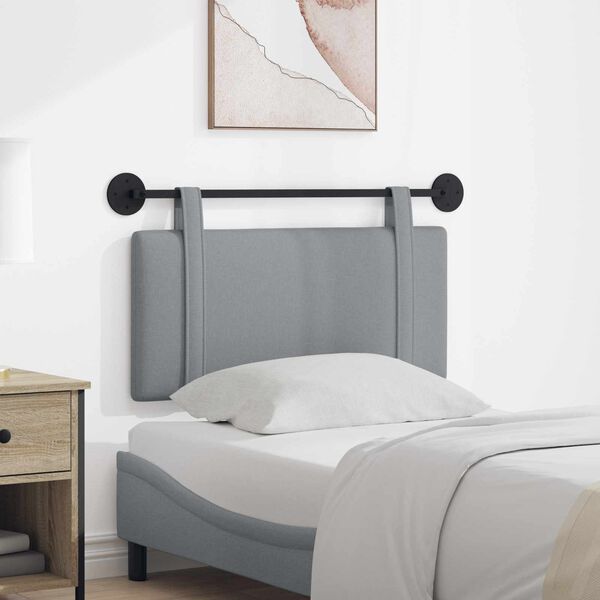 vidaXL Držeće uzglavlje Zidne Svijetlo siva 90 x 55 x 5 cm tkanina