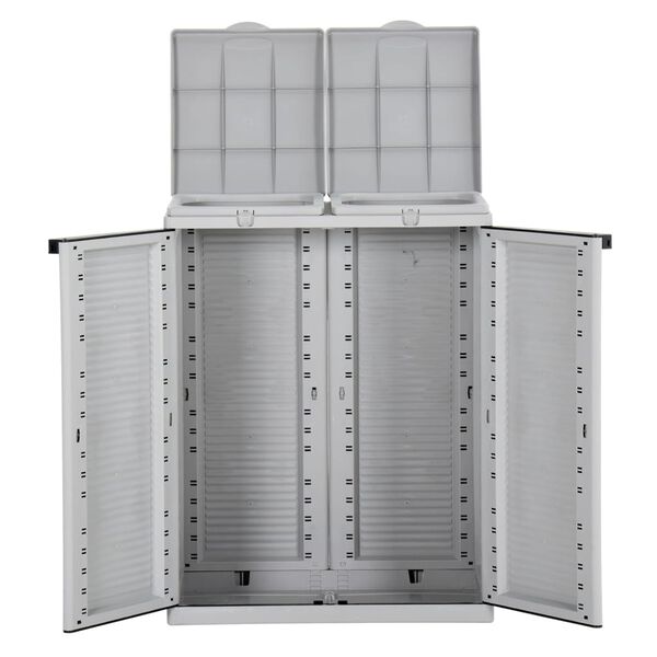 vidaXL Ekolo&scaron;ki ormarić za kantu za smeće 68 x 39 x 89 cm sivo-crni