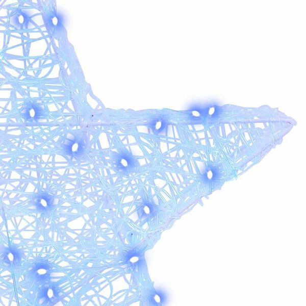 vidaXL 3D Zvijezda s 50 LED svjetlima Plava 55 x 53.5 x 10 cm Akril