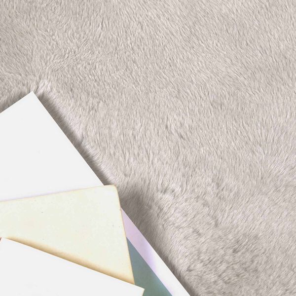 vidaXL Faux Rabbit Fur Rug Olite Bež &Oslash; 100 cm Poliester
