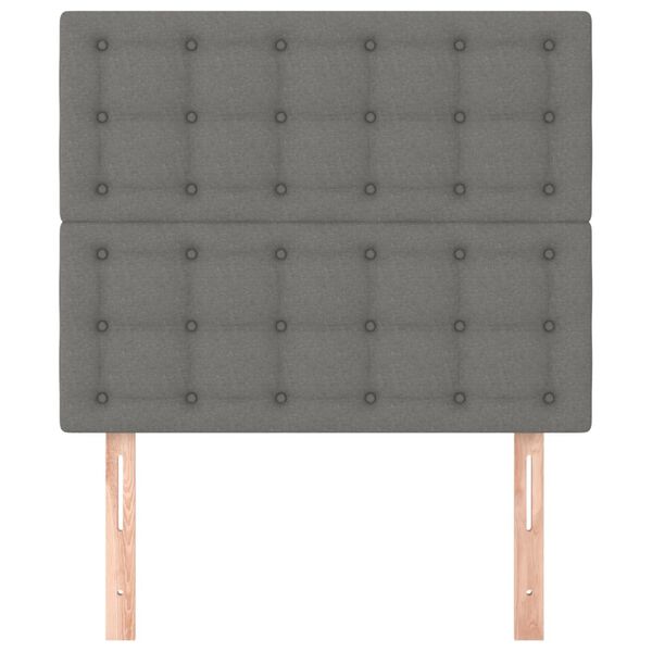 vidaXL Uzglavlje tamno sivo 80x5x118/128 cm tkanina