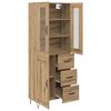 vidaXL Highboard Umjetnički hrast 69,5 x 34 x 90 cm Konstruirano drvo