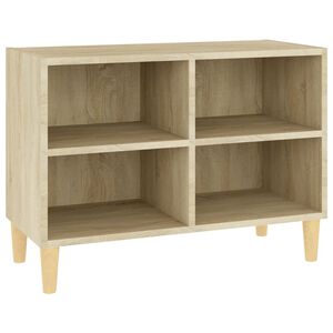 vidaXL TV ormarić s nogama od masivnog drva boja hrasta 69,5x30x50 cm