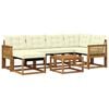 vidaXL Set vanjskih sofa 7 kom. Prirodna i krem