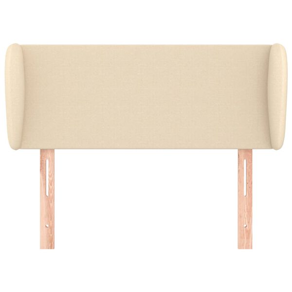 vidaXL Uzglavlje s u&scaron;ima krem 93x23x78/88 cm od tkanine