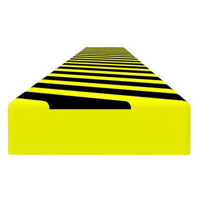 vidaXL Kutni štitnik žuto-crni 6 x 2 x 101,5 cm PU