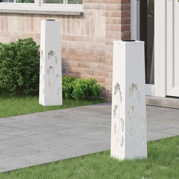 vidaXL Solarna LED svjetlost za stazu 2 pcs Bijelo