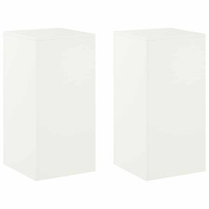 vidaXL Stalak za biljke 2 pcs Bijela 40 x 40 x 80 cm Čelik