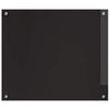 vidaXL Kuhinjski zaštita Crna 70 x 60 cm Staklo otporno na udarce
