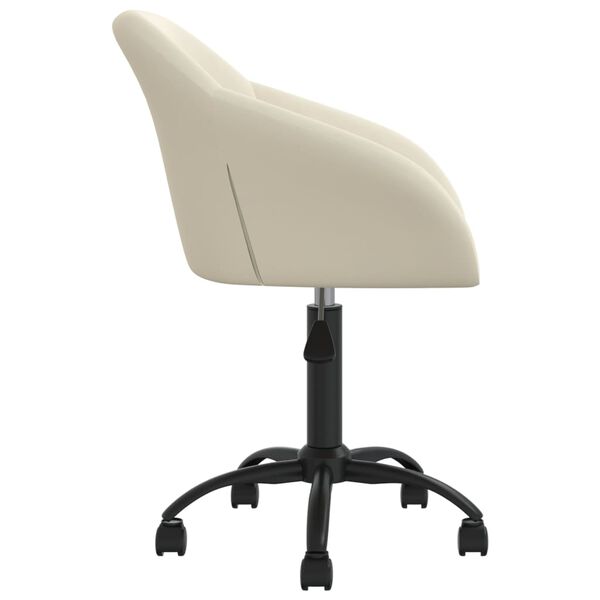 vidaXL Okretna blagovaonska stolica krem bar&scaron;unasta