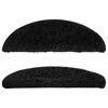 vidaXL Prostirke za stepenice 15 kom 56x17x3 cm Crne poluokrugle