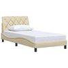 vidaXL Okvir za krevet bez madraca krem 100 x 200 cm od tkanine