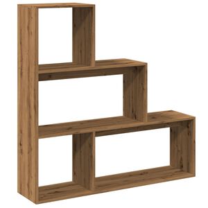 vidaXL Pregrada / regal za knjige 3 razina hrast 123x29x123 cm drveni