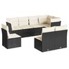 vidaXL 8-dijelni set vrtnih sofa od poliratana s jastucima crni