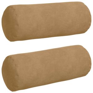 vidaXL Valjkasti jastučići 2 pcs Smeđa &Oslash; 15 x 40 cm Kordura tekstil