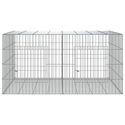 vidaXL Kavez za zečeve s 2 panela 110x79x54 cm od pocinčanog željeza