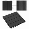 vidaXL Pločice za decking 11 pcs Crna 30 x 30 cm Drvoplastična smjesa